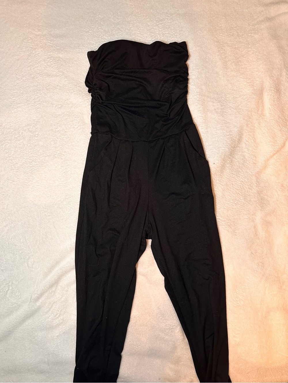 Streetwear Society Strapless Black Jumpsuit